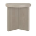 thumbnail image 3 of Holm 22" Wide Round Fluted Side Table in Alder White, 3 of 5