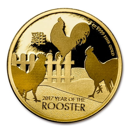 2017 Niue 1 oz Gold $250 Lunar Rooster BU