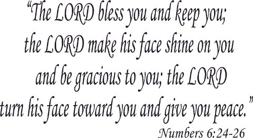 Numbers 6 24 26 Bible Verse Vinyl Wall Decal By Scripture Wall Art 11 Numbers 6 24 26 Bible Verse Vinyl Wall Decal By Scripture Wall Art 11