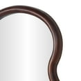 thumbnail image 4 of DecMode 16" x 47" Dark Brown Handmade Wavy Abstract Wall Mirror, 4 of 9
