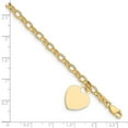 thumbnail image 3 of Finest Gold 14K Yellow Gold Heart Charm 7.5 in. Bracelet, 3 of 3
