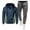Navy, variant on Aofany Men Tracksuit Set Solid Color 2 Piece Jogging Suits Hooded Sweatsuit Mens Hoodies And Sweatpants Long Sleeve Jogger Sets