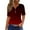 Wine, variant on FAVIPT Women's Tops Henley Neck Gradient Tie Dye Print Tee Shirt Blouse 2024 Dressy Trendy Short Sleeve Buttons Blouses Elegant Going Out Tops for Women,Multicolor S
