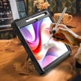 thumbnail image 6 of Rugged Case for Lenovo Idea Tab Plus 12.1 Inch 2025 (Model: TB361FU), Heavy Duty Shockproof Full-Body Protective Cover with Built-in Kickstand & Pen Holder, Black/Rose, 6 of 6