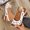 White, variant on Women's Buckle Wedges - Premium Leather, Adjustable Slingback Women's Fashion Casual Summer Fish Mouth One-Line Buckle Thick Bottom Sandals High Heels
