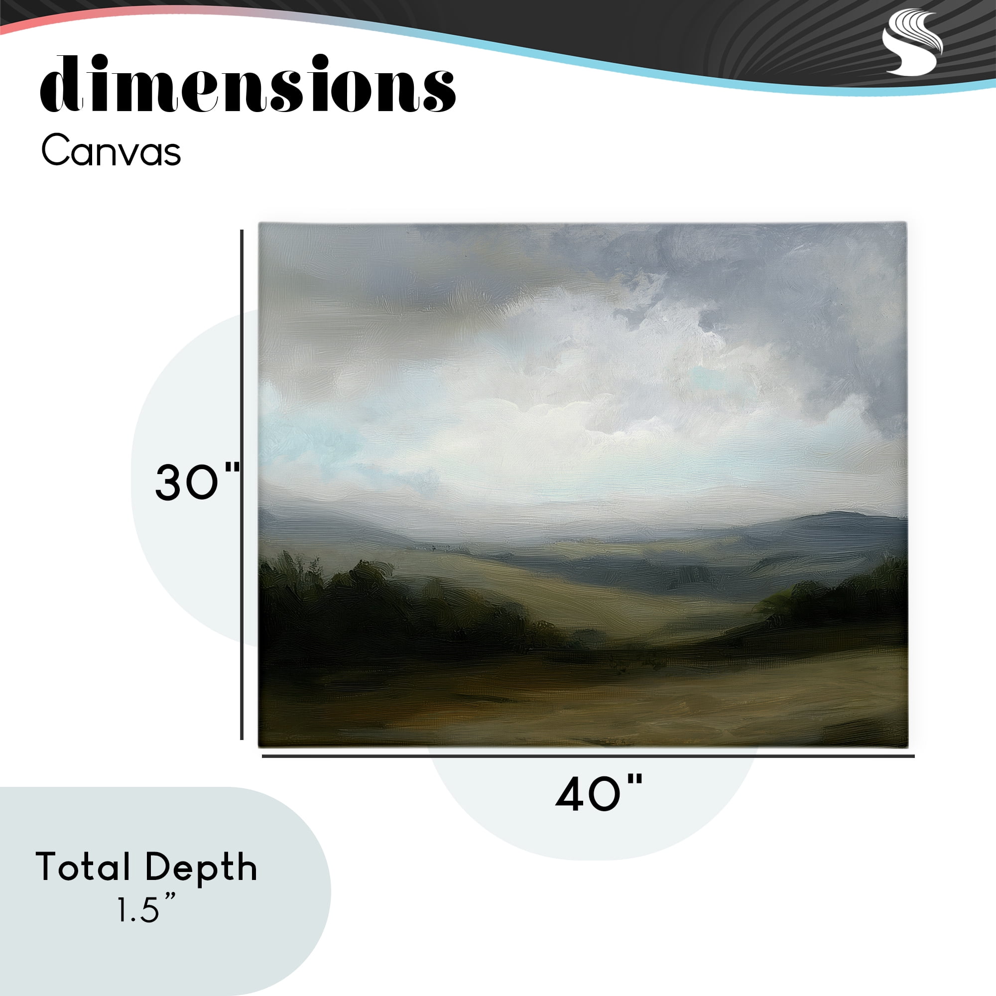 Stupell Industries Refreshed Quiet Rolling Hills Canvas Wall Art, design by Annabelle Hall
