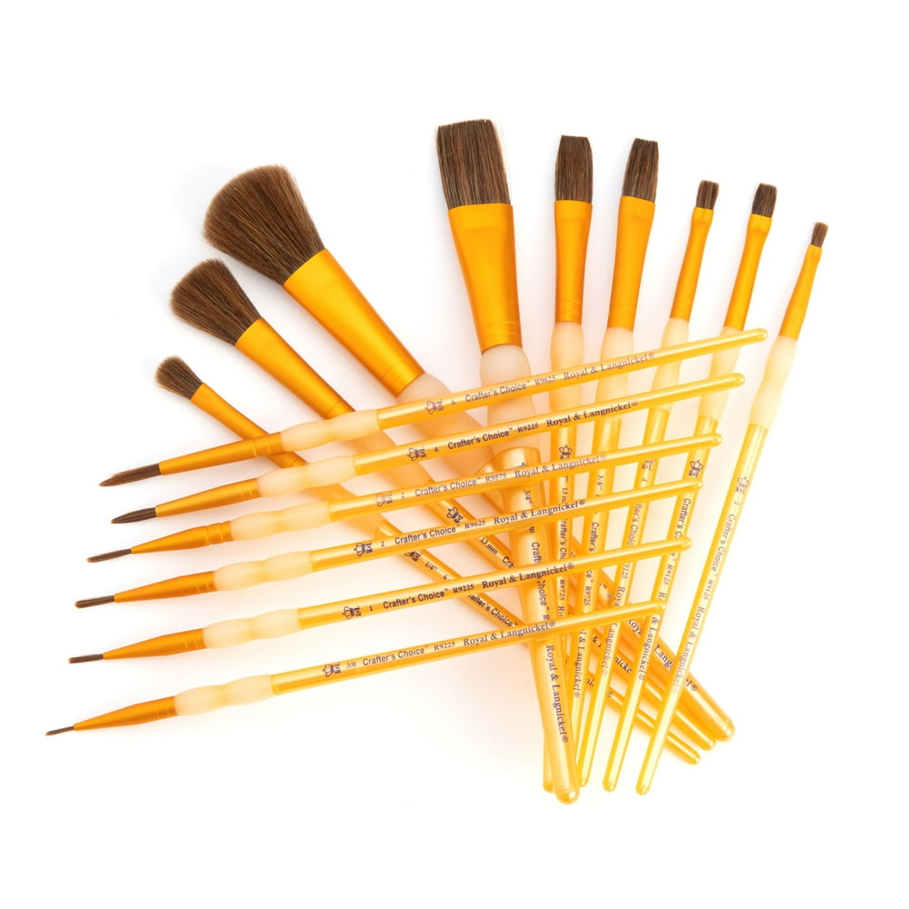 Royal and Langnickel Crafters Choice 15pc Synthetic Camel Hair Paint