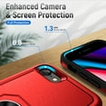 thumbnail image 4 of iPhone 7 Plus Case, iPhone 8 Plus Case, 360 ?Rotate Ring Stand Rugged Lightweight Slim Impact-Resistant Full Body Shockproof Protective Bumper Case For iPhone 8 Plus/7 Plus,Red + Black, 4 of 8