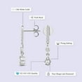 thumbnail image 2 of Diamond Dangle Earring | 6 Ct IGI Certified Pear Shape Lab Grown Diamond | 14K White Gold | Tatiana Dangling Solitaire Lab Diamond Earring | Prong Setting | FG-VS1-VS2 Quality | Friendly Diamonds, 2 of 6