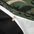 thumbnail image 4 of Homewish Halloween Bat Twin Duvet Cover, Vintage Castle Twin Bedding, Olive Green, Black Reversible 2-Piece, 1 Duvet Cover and 1 Pillowcase, 4 of 6