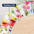 thumbnail image 5 of Spring Round Fitted Tablecloth with Elastic Edge Watercolor Flower Outdoor Tablecloth Reusable Table Cover for Indoor Home Kitchen Decor Fits 45-52" Diameter Round Tables, 5 of 6