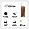 thumbnail image 3 of PetYupp Bully Sticks Dog Chews | Natural and Single Ingredient Beef Pizzle Dog Treats for Aggressive Chewers, Puppies High Protein & Rawhide Free Treats for Dogs (12 Inch - Pack of 20), 3 of 7