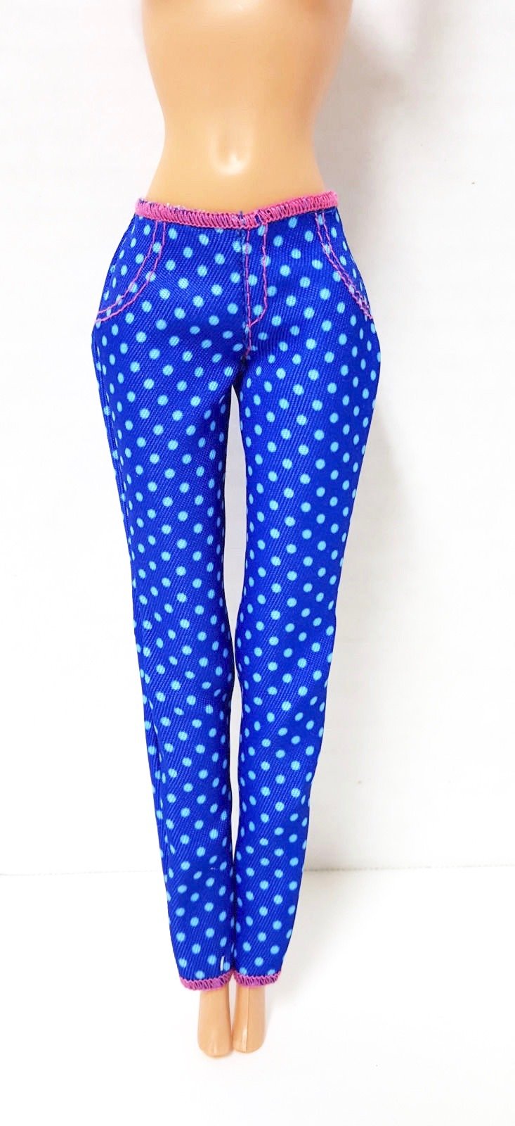 Barbie Fashionable Fashionista Skinny Slim Blue Polka Dot Pants - Doll ...