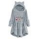 thumbnail image 1 of Abrigos de Invierno Para Mujer Abrigo de Piel Sintética Casual Estampado Navideño Botones de Felpa Manga Larga Abrigo de Felpa Con Capucha Top Odeerbi  ODB173690, 1 of 5