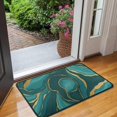 thumbnail image 2 of Teal Gold Marble Pattern Door Rugs,Washable Non Slip Door Mats Indoor,Decorative Door Mats,Entry Mat Indoor for Entrance,Bedroom,Kitchen,Bathroom,30"x17", 2 of 6