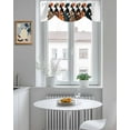 thumbnail image 5 of Black Girl African Tie Up Valances Curtain, Adjustable Kitchen Elegant Women Abstract Orange Geometric Tribal Valances for Windows Decor, Rod Pocket Short Curtains Set for Bedroom/Bathroom, 54"x18", 5 of 8