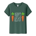 thumbnail image 5 of Prolriy Chemises de Pâques pour Femmes Joyeuses Pâques T-Shirt à Manches Courtes Col Rond Imprimé Lettre Carotte Haut Tenue de Pâques pour Femmes, Hauts Verts TG, 5 of 5