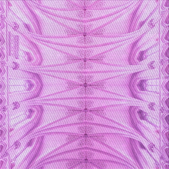 Ahgly Company Indoor Square Patterned Blossom Pink Area Rugs, 5' Square