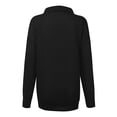 thumbnail image 4 of Abcnature Women Fall Winter Pullover V-Neck Zipper Long Sleeve Sweatshirts Casual Ladies Sweatshirts Pullovers Shirts Tops Sweaters for Women Black L, 4 of 6