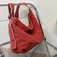 thumbnail image 4 of Canvas Messenger Bag for Women Casual Large Shoulder Bag Shopping Bag 3pcs White+Red+Green, 4 of 6