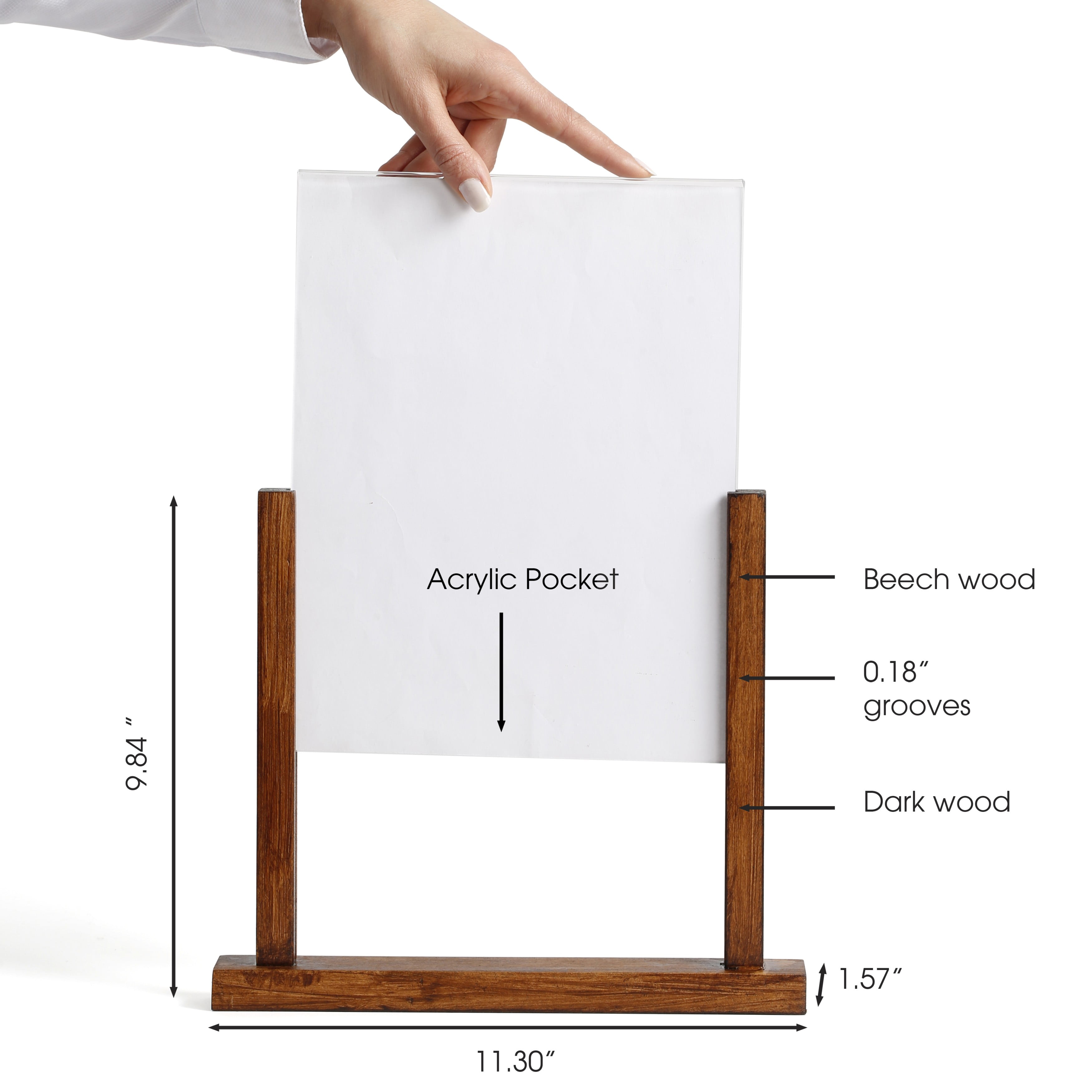 Poster Stand T Shaped Menu Holder Stretchable 46 to 73cm Height Non Slip  Banner Stand Telescopic Advertising Display for Desktop Store Shop 