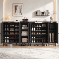 thumbnail image 5 of ROGALIS 40" Shoe Cabinet with 3 Doors & Adjustable Shelves for 30 Pairs, Tall Farmhouse Shoe Storage Rack for Entryway Living Room Closet, 5 of 10
