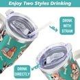 thumbnail image 4 of Corgi Gifts Corgi Tumbler with Lid and Straw-Corgi Gifts for Women Girls Corgi Lovers Gifts-with Handle 40oz Insulated Stainless Steel Coffee Travel Mug Corgi Gifts for Corgi Lovers, 4 of 6