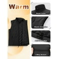 thumbnail image 4 of Off Road Ventures Men's Lightweight Vest Warm Insulated Waterproof Sleeveless Outerwear Jacket for Winter, 4 of 6