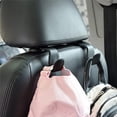 thumbnail image 4 of Gancho para asiento de coche, gancho para reposacabezas de coche, gancho universal de cuero negro para reposacabezas de coche, gancho para respaldo de asiento de coche para bolsos y otros bolsos, 4 of 5