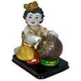 thumbnail image 3 of Krishna Statue 4.5" Lord Krishna the Butter Thief (Makhan Chor) (YX62A), 3 of 4