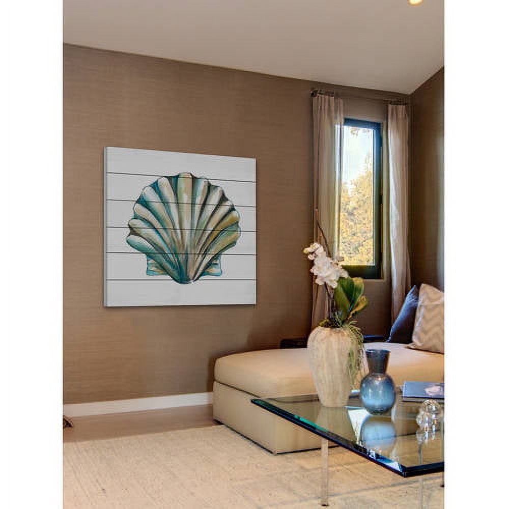 Marmont Hill "Aquarelle Shells VI" Painting Print on White Wood