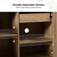 thumbnail image 6 of 53" Buffet Sideboard 3 Doors Storge Accent Cabinet with Adjustable Shelves and Drawer Oak, 6 of 9
