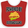 thumbnail image 3 of Inktastic Powered by Quesadillas Boys or Girls Baby Bib, 3 of 4