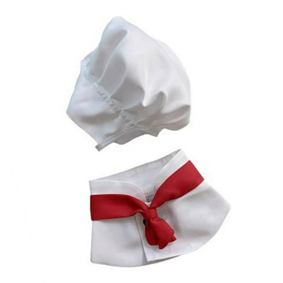 Cats Chefs Hat Suit Polyester Pet Clothing Pet Culinary Costume Charm Pet Apparel Suitable for Cats and Small Dogs
