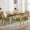 Velvet | Green, variant on Natural Rattan Dining Chairs Set of 4, Mid Century Kitchen Chairs with PU Upholstered Seat, Modern Boho Dining Chairs with Sturdy Wooden Legs, Ideal for Living Room, Restaurant, Coffee Bar, Brown