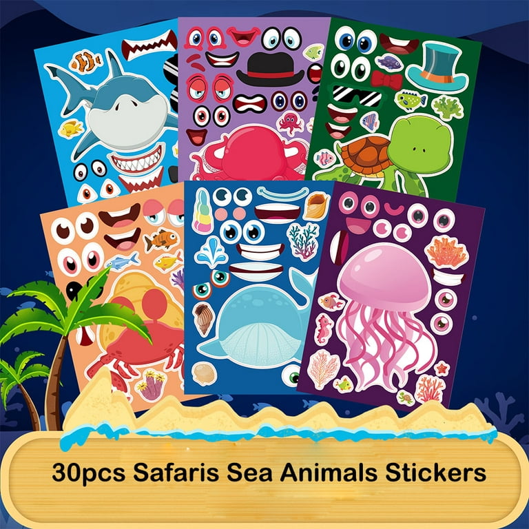 Ocean Animal Stickers, Stickers Sea Turtles, Sea Animals Stickers
