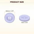 thumbnail image 2 of Uxcell 50pcs Sewing Button 20mm 4 Holes Resin Round Crafting Buttons, Purple, 2 of 6