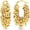18K Gold Plated, CZ, variant on SNGIA 18K Gold Plated Chunky Twisted Open Hoop Earrings for Women with 18K Gold Plated, CZ Accent
