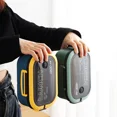 thumbnail image 2 of 2 Layers Can Be Heated In The Microwave Portable Student Lunch Box with Fork Spoon Leakproof Thicker PP Plastic Split Lunch Box White 1200ML, 2 of 6