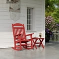 thumbnail image 2 of Wildridge Classic Rectangular Side Table, Cardinal Red - Outdoor Weather Resistant Recycled Plastic Furniture for Patio, 2 of 4