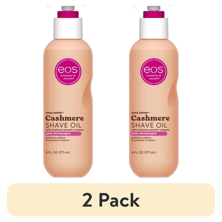 (2 pack) eos Cashmere Shave Oil for Smooth Skin- Pink Champagne - 6 fl oz