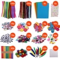 thumbnail image 3 of Hiveseen Arts and Crafts Supplies, Craft Materials Kits for Kids Includes Pom poms, Pipe Cleaners, Popsicle Sticks, Feather, Sequins, Googly Eyes for Girls, 3 of 7