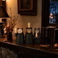 thumbnail image 5 of Mysterious Hooded Cat Candlelight Figurine Halloween Decor Set with Warm Flameless Ambiance Vintage LED Halloween Tabletop Decor for Shelves and Mantels, 5 of 5