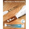 thumbnail image 5 of Dog Paw Trimmer with LED Light, 2-Speed Low Noise Cordless Electric Pet Clippers for Paws Ears Face Rump, Small Area Grooming for Cats & Dogs, White, 5 of 7
