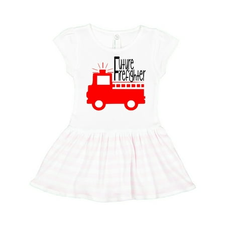 

Inktastic Future Firefighter Cute Red Firetruck Gift Toddler Girl Dress