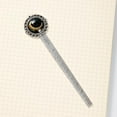 thumbnail image 4 of Crescent moon symbol Vintage Silver Lace-Edged Bookmark: a Gift for Readers and Book Lovers, 4 of 5