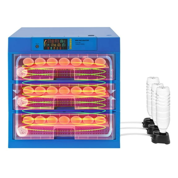 Miumaeov 150-180 Eggs Incubator Automatic Digital Poultry Hatching Machine Tabletop Incubator 0-99℃