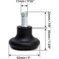 thumbnail image 1 of Silla de oficina Ruedas de campana Ruedas giratorias de repuesto Silla a ruedas fijas, taburete de perfil alto de 2 pulgadas Deslizamientos de campana con almohadillas de fieltro autoadhesivas separadas ShuxiuWang 8390605234354, 1 of 1