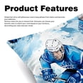 thumbnail image 2 of Lce Hockey Throw Pillows Set of 2 with Unique Patterns Covers - Available in 16x16, 18x18, and 20x20 Inches for Various Occasions - Includes Throw Pillow Inserts, 2 of 6