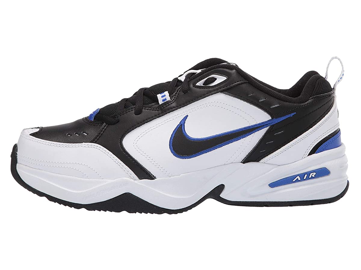 Nike Men's Air Monarch IV Cross Trainer, Black/Black-White-Racer Blue ...